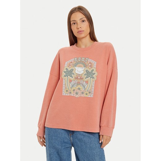 Roxy Bluza East Side ERJKT04191 Różowy Boxy Fit ze sklepu MODIVO w kategorii Bluzy damskie - zdjęcie 182646342