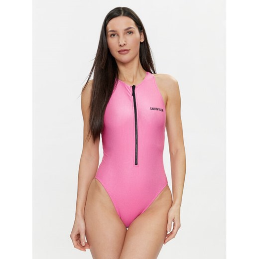 Calvin Klein Swimwear Strój kąpielowy KW0KW02407 Różowy ze sklepu MODIVO w kategorii Stroje kąpielowe - zdjęcie 182646364