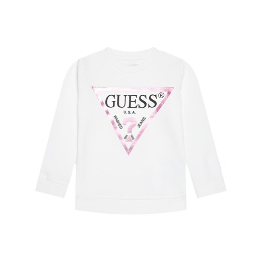 Guess Bluza J74Q10 KAUG0 Biały Regular Fit ze sklepu MODIVO w kategorii Bluzy dziewczęce - zdjęcie 182646414