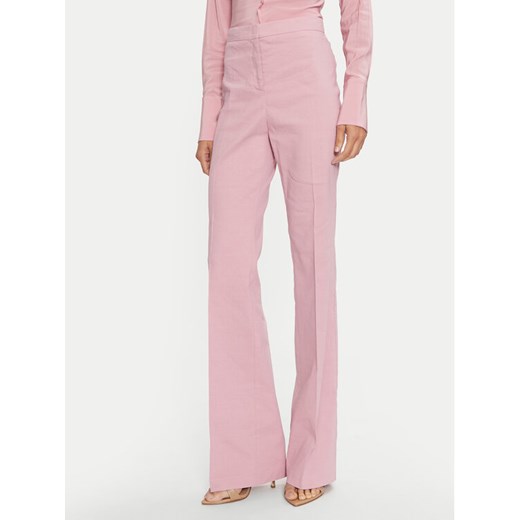 PINKO Spodnie materiałowe 100054 A0IM Różowy Regular Fit ze sklepu MODIVO w kategorii Spodnie damskie - zdjęcie 182646520