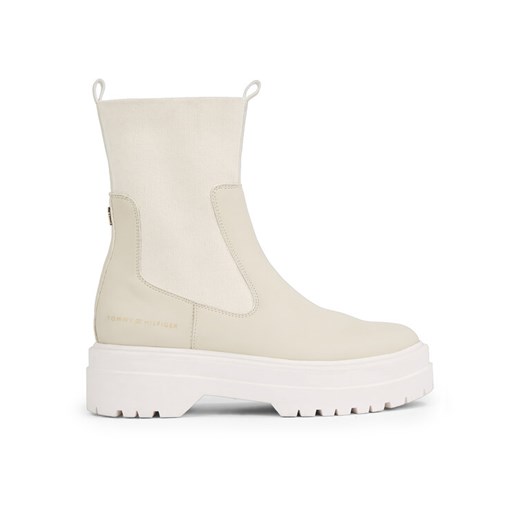 Tommy Hilfiger Sztyblety Feminine Seasonal FW0FW07226 Beżowy ze sklepu MODIVO w kategorii Workery damskie - zdjęcie 182646543
