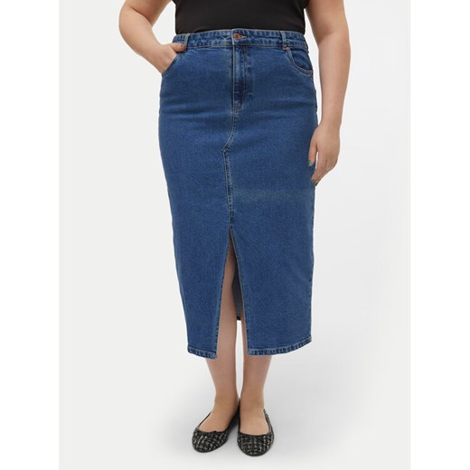 Vero Moda Curve Spódnica jeansowa Veri 10308406 Niebieski Regular Fit ze sklepu MODIVO w kategorii Spódnice - zdjęcie 182646551