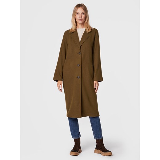 Marc O'Polo Płaszcz wełniany 208 60857 1231 Brązowy Regular Fit ze sklepu MODIVO w kategorii Płaszcze damskie - zdjęcie 182646593