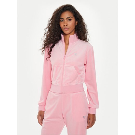 Guess Bluza V3BQ22 KBXI2 Różowy Regular Fit ze sklepu MODIVO w kategorii Bluzy damskie - zdjęcie 182646682