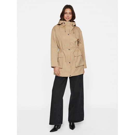 Vila Parka Kahara 14089615 Beżowy Regular Fit ze sklepu MODIVO w kategorii Parki damskie - zdjęcie 182646710