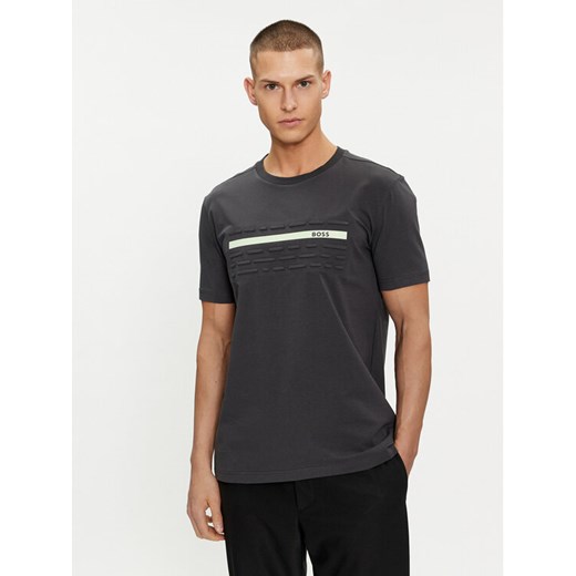 Boss T-Shirt 50513010 Szary Regular Fit ze sklepu MODIVO w kategorii T-shirty męskie - zdjęcie 182646742