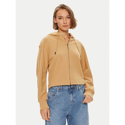 Calvin Klein Bluza Nano Logo K20K207210 Beżowy Relaxed Fit ze sklepu MODIVO w kategorii Bluzy damskie - zdjęcie 182646744