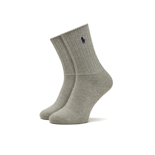 Polo Ralph Lauren Skarpety wysokie damskie 455846847013 Szary ze sklepu MODIVO w kategorii Skarpetki damskie - zdjęcie 182647001