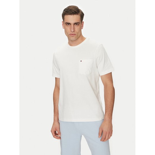 Tommy Hilfiger T-Shirt Essential Solid Pocket Tee MW0MW37283 Biały Regular Fit ze sklepu MODIVO w kategorii T-shirty męskie - zdjęcie 182647011