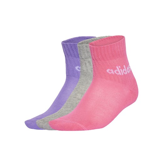 adidas Zestaw 3 par niskich skarpet dziecięcych Kids Lin Ank 5P JF8541 Kolorowy ze sklepu MODIVO w kategorii Skarpetki dziecięce - zdjęcie 182647014