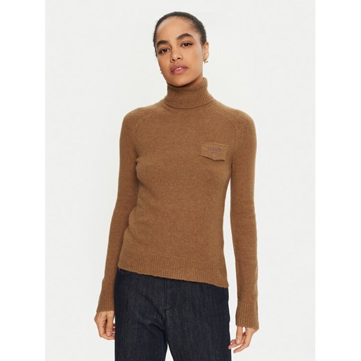 Liu Jo Golf WF4363 MA49P Brązowy Regular Fit ze sklepu MODIVO w kategorii Swetry damskie - zdjęcie 182647062