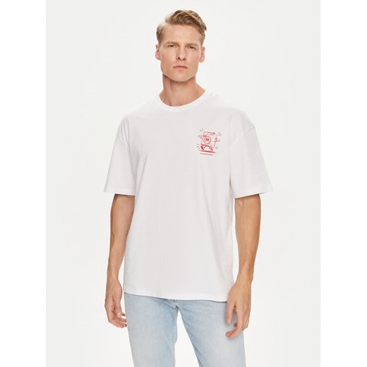 Jack&Jones T-Shirt Bradley 12264405 Biały Wide Fit ze sklepu MODIVO w kategorii T-shirty męskie - zdjęcie 182647152