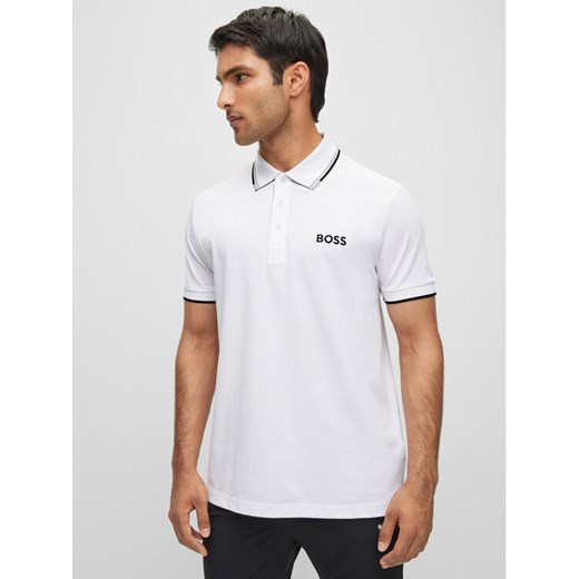 Boss Polo Paddy Pro 50469102 Biały Regular Fit ze sklepu MODIVO w kategorii T-shirty męskie - zdjęcie 182647154