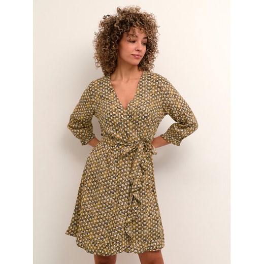 Cream Sukienka codzienna Crtiah Wrap 10611681 Kolorowy Feminine Fit ze sklepu MODIVO w kategorii Sukienki - zdjęcie 182647160