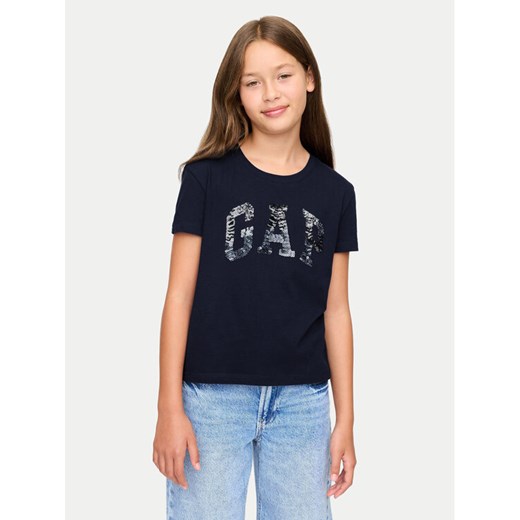 Gap T-Shirt 628663 Granatowy Regular Fit ze sklepu MODIVO w kategorii Bluzki dziewczęce - zdjęcie 182647172