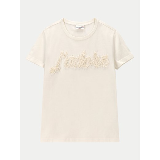 Coccodrillo T-Shirt WC4143202GEJ Écru Regular Fit ze sklepu MODIVO w kategorii Bluzki dziewczęce - zdjęcie 182647353
