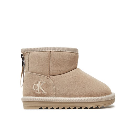 Calvin Klein Jeans Śniegowce Fur Boot V3A5-81036-0187 M Beżowy ze sklepu MODIVO w kategorii Buty zimowe dziecięce - zdjęcie 182647374