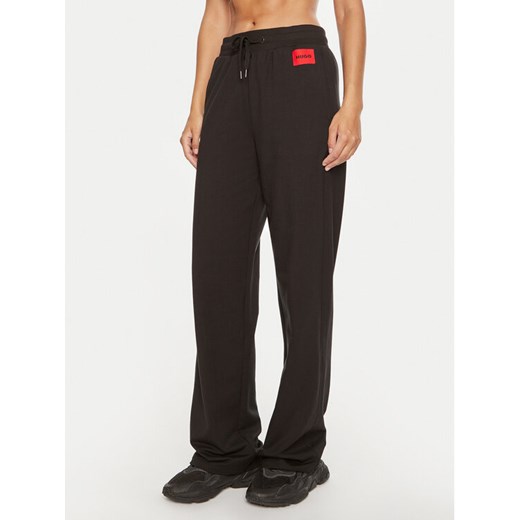 Hugo Spodnie dresowe Talua 50508694 Czarny Relaxed Fit ze sklepu MODIVO w kategorii Spodnie damskie - zdjęcie 182647533