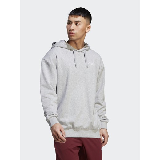 adidas Bluza Terrex Logo IB6564 Szary Regular Fit ze sklepu MODIVO w kategorii Bluzy męskie - zdjęcie 182647542