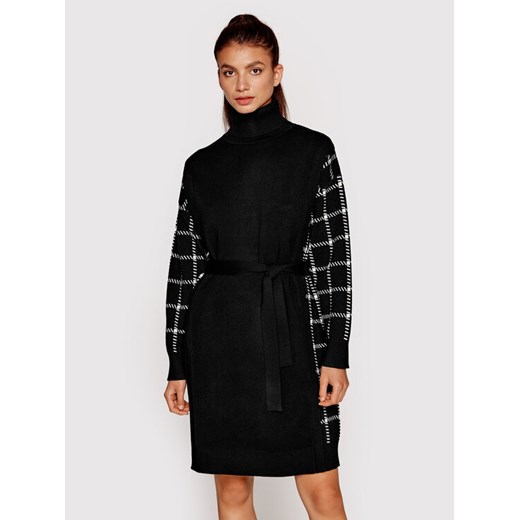 Silvian Heach Sukienka dzianinowa PGA22126VE Czarny Regular Fit ze sklepu MODIVO w kategorii Sukienki - zdjęcie 182647631