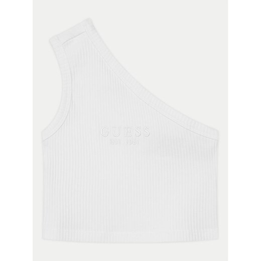 Guess Top J5GI27 KCSK4 Biały Slim Fit ze sklepu MODIVO w kategorii Bluzki dziewczęce - zdjęcie 182647671