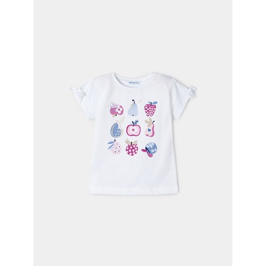 Mayoral T-Shirt 3084 Biały Regular Fit ze sklepu MODIVO w kategorii Bluzki dziewczęce - zdjęcie 182647724