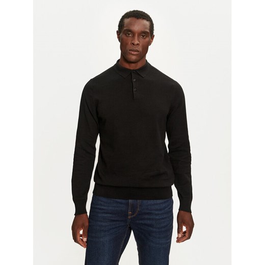Brave Soul Sweter MK-273PLACKET Czarny Regular Fit ze sklepu MODIVO w kategorii Swetry męskie - zdjęcie 182647732