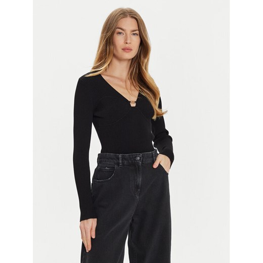 TWINSET Sweter 242TP3132 Czarny Slim Fit ze sklepu MODIVO w kategorii Swetry damskie - zdjęcie 182647834