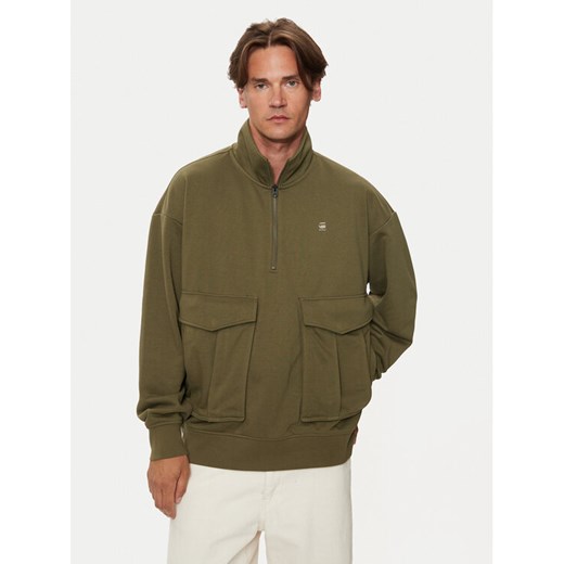 G-Star Raw Bluza Rovic D25096 D566 B230 Zielony Loose Fit ze sklepu MODIVO w kategorii Bluzy męskie - zdjęcie 182647853
