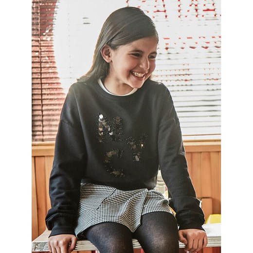 Mayoral Bluza 7472 Czarny Regular Fit ze sklepu MODIVO w kategorii Bluzy dziewczęce - zdjęcie 182647881
