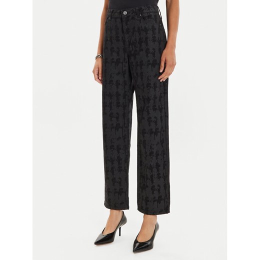 KARL LAGERFELD Jeansy 245W1103 Czarny Straight Fit ze sklepu MODIVO w kategorii Jeansy damskie - zdjęcie 182647904