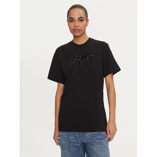 Hugo T-Shirt 50528585 Czarny Regular Fit ze sklepu MODIVO w kategorii Bluzki damskie - zdjęcie 182647954