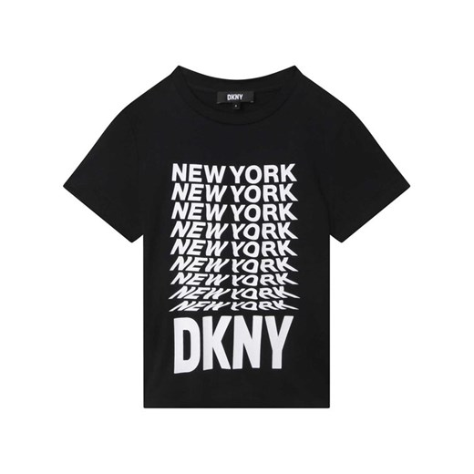 DKNY T-Shirt D35S76 S Czarny Regular Fit ze sklepu MODIVO w kategorii T-shirty chłopięce - zdjęcie 182647983