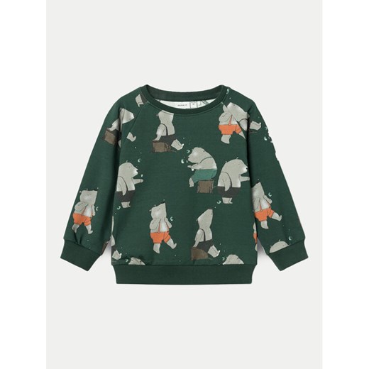 NAME IT Bluza Larsen 13232065 Zielony Regular Fit ze sklepu MODIVO w kategorii Bluzy dziewczęce - zdjęcie 182648042