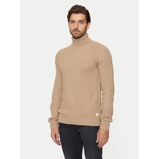 Jack&Jones Golf Pannel 12258472 Beżowy Regular Fit ze sklepu MODIVO w kategorii Swetry męskie - zdjęcie 182648060