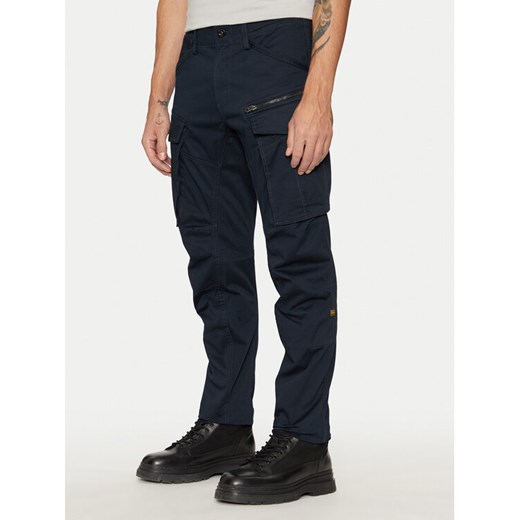 G-Star Raw Spodnie materiałowe Rovic 3D D02190 Granatowy Regular Fit ze sklepu MODIVO w kategorii Spodnie męskie - zdjęcie 182648091