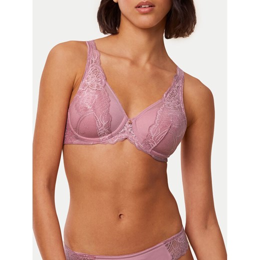 Triumph Biustonosz z fiszbiną Wild Peony Florale 10209627 Różowy ze sklepu MODIVO w kategorii Biustonosze - zdjęcie 182648153