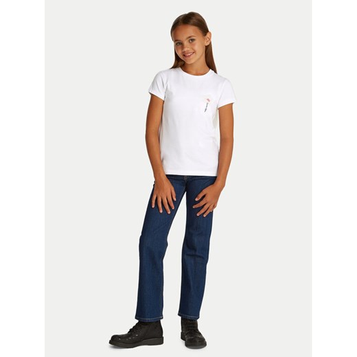 Calvin Klein Jeans T-Shirt IG0IG02953 Biały Regular Fit ze sklepu MODIVO w kategorii Bluzki dziewczęce - zdjęcie 182648182