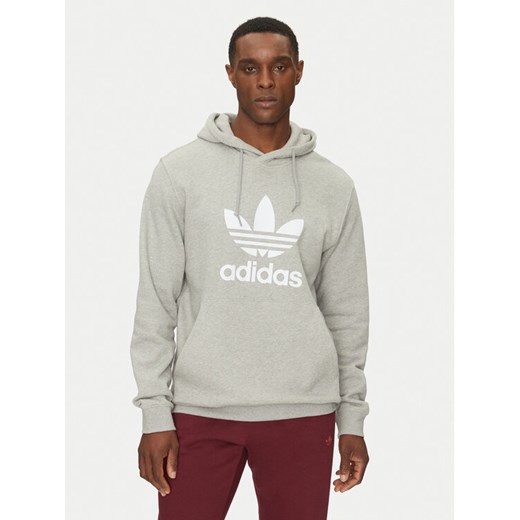 adidas Bluza adicolor Classic Trefoil IM4490 Szary Regular Fit ze sklepu MODIVO w kategorii Bluzy męskie - zdjęcie 182648224