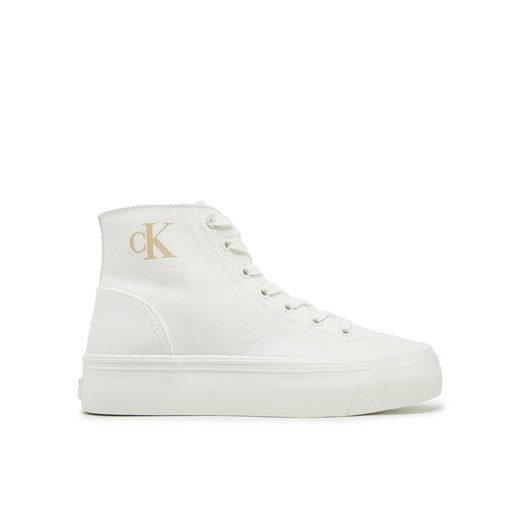 Calvin Klein Jeans Trampki YW0YW01764 Biały ze sklepu MODIVO w kategorii Trampki damskie - zdjęcie 182648262
