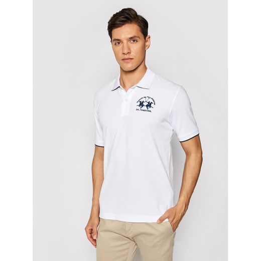 La Martina Polo CCMP01 PK001 Biały Regular Fit ze sklepu MODIVO w kategorii T-shirty męskie - zdjęcie 182648363