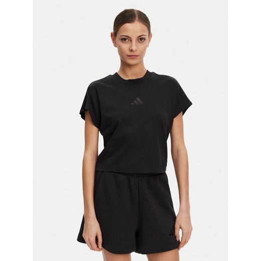 adidas T-Shirt ALL SZN JJ1235 Czarny Regular Fit ze sklepu MODIVO w kategorii Bluzki damskie - zdjęcie 182648404