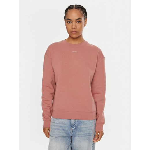 Calvin Klein Bluza Nano Logo K20K208329 Różowy Regular Fit ze sklepu MODIVO w kategorii Bluzy damskie - zdjęcie 182648512