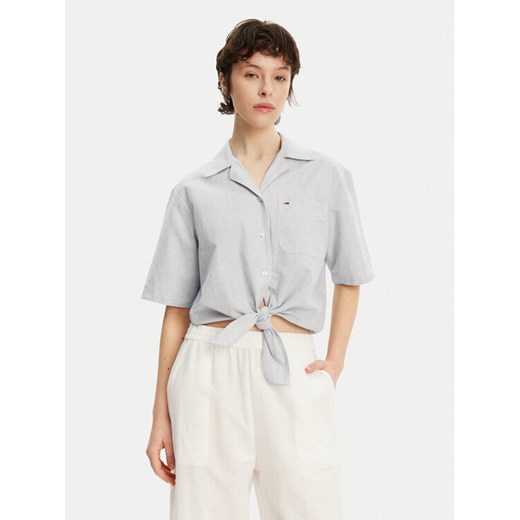 Tommy Jeans Koszula DW0DW20286 Niebieski Regular Fit ze sklepu MODIVO w kategorii Koszule damskie - zdjęcie 182648542