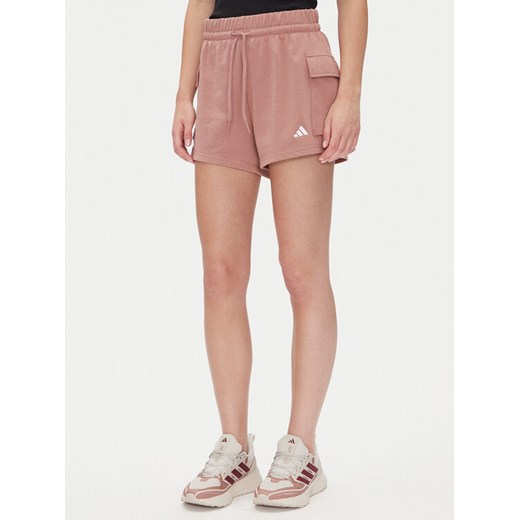 adidas Szorty sportowe Essentials Small Logo JC5703 Różowy Loose Fit ze sklepu MODIVO w kategorii Szorty - zdjęcie 182648634