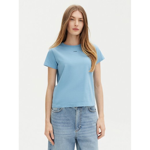 PINKO T-Shirt Basico 100373 Niebieski Regular Fit ze sklepu MODIVO w kategorii Bluzki damskie - zdjęcie 182648881