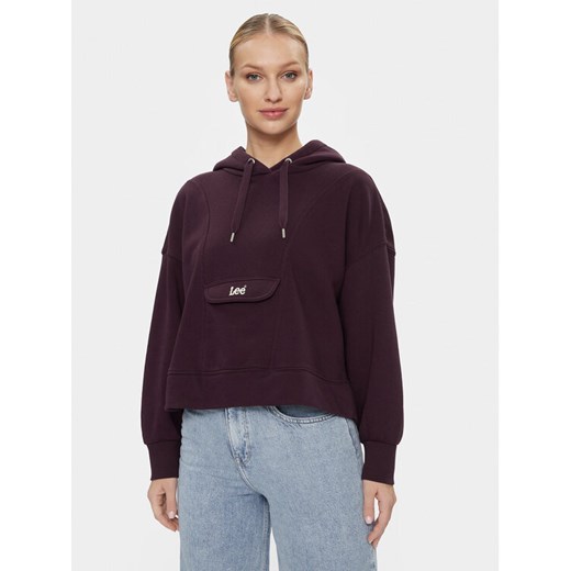 Lee Bluza Vintage Hoodie Rodeo 112341554 Fioletowy Regular Fit ze sklepu MODIVO w kategorii Bluzy damskie - zdjęcie 182648914