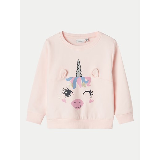 NAME IT Bluza 13232088 Różowy Regular Fit ze sklepu MODIVO w kategorii Bluzy dziewczęce - zdjęcie 182648971
