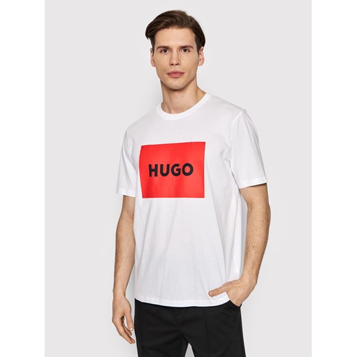 Hugo T-Shirt Dulive222 50467952 Biały Regular Fit ze sklepu MODIVO w kategorii T-shirty męskie - zdjęcie 182648981