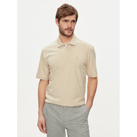 Jack&Jones Polo Crodney 12251180 Beżowy Regular Fit ze sklepu MODIVO w kategorii T-shirty męskie - zdjęcie 182648983